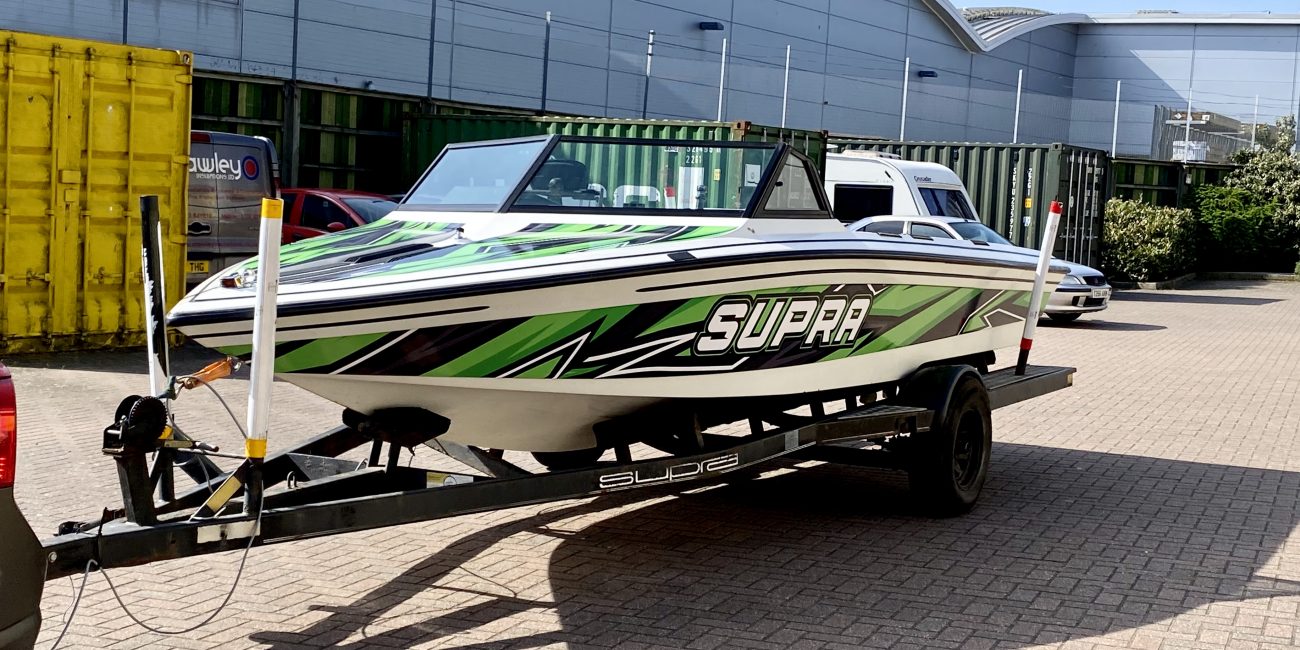 Supra Boat wrap in design in Ashford